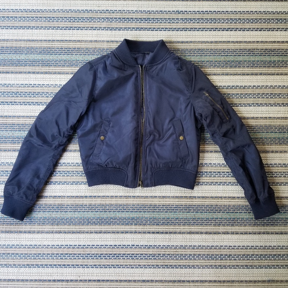 Romeo + Juliet Couture navy bomber jacket